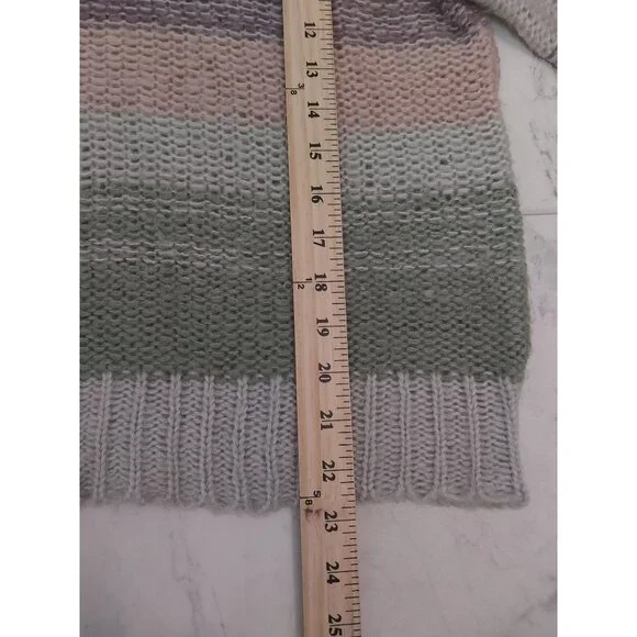 Grace & Emma Cotton Blend Striped Knit Sweater Shirt Sz S - Picture 7 of 7